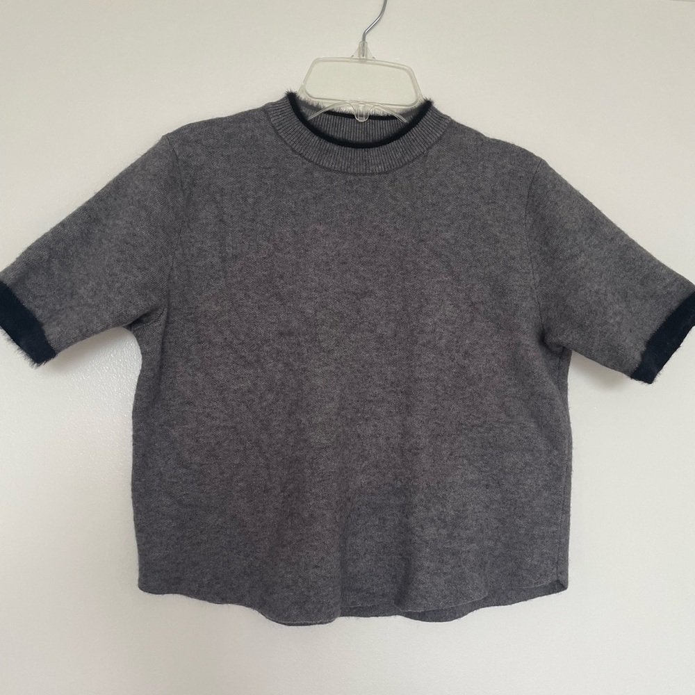 Zara Knit Gray crop top Size S